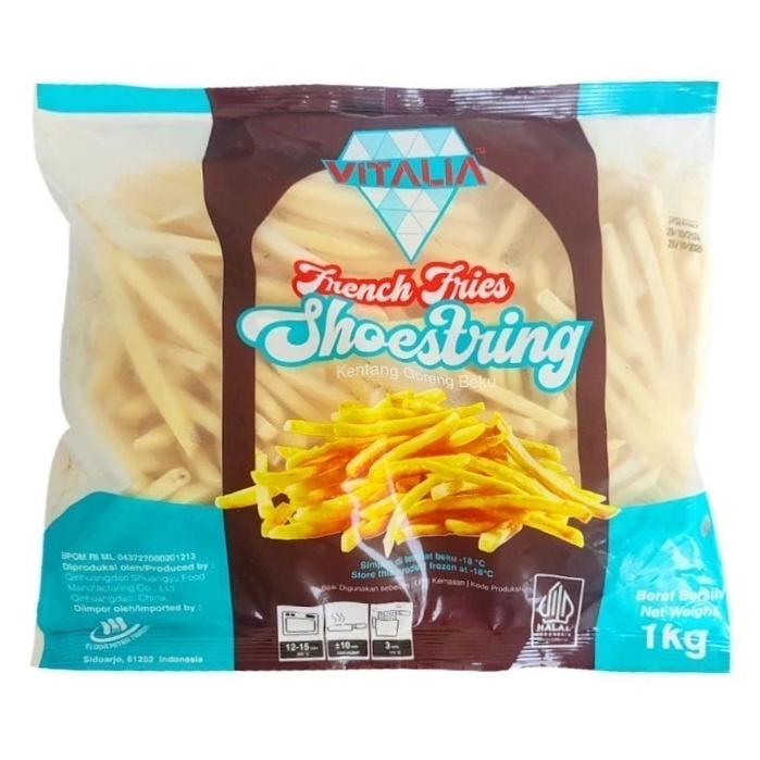 

Ay00! Vitalia Kentang Shoestring 1kg / Kentang Goreng Beku / French Fries Shoestring