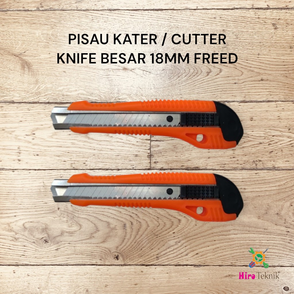 

PISAU KATER / CUTTER KNIFE BESAR 18MM FREED Sudah Termasuk 2 pcs Mata Pisau