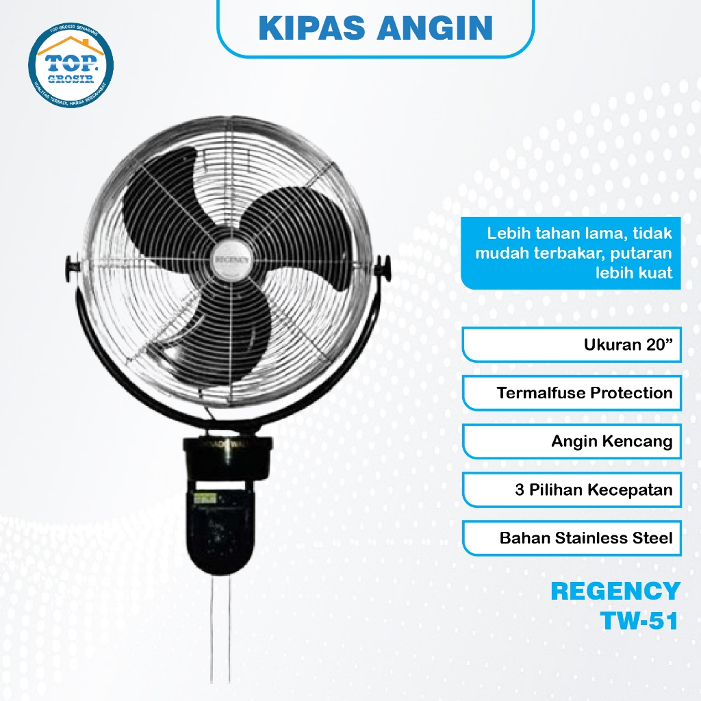 REGENCY Kipas Angin Dinding Diameter 20 Inch TW-51-20INCH
