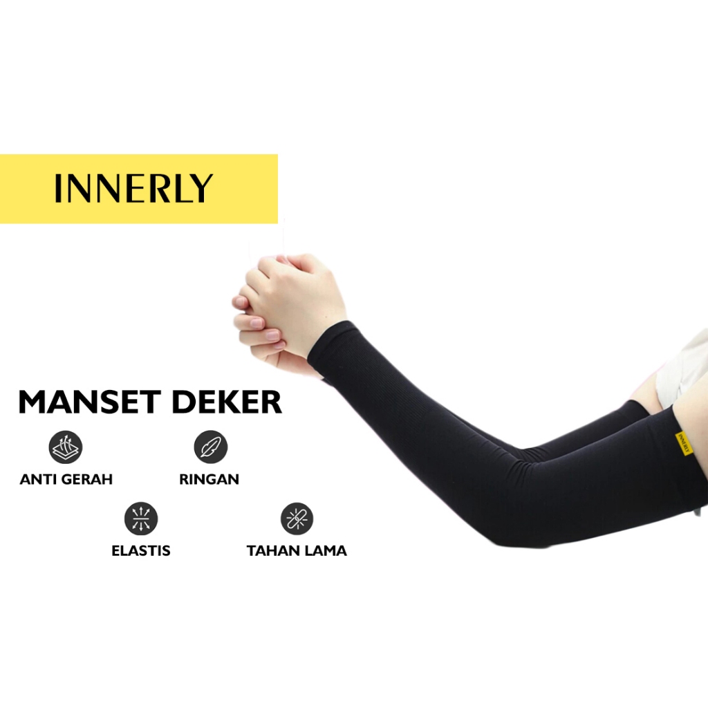 INNERLY Manset Tangan Deker Wanita Lengan Panjang Rayon Mt08
