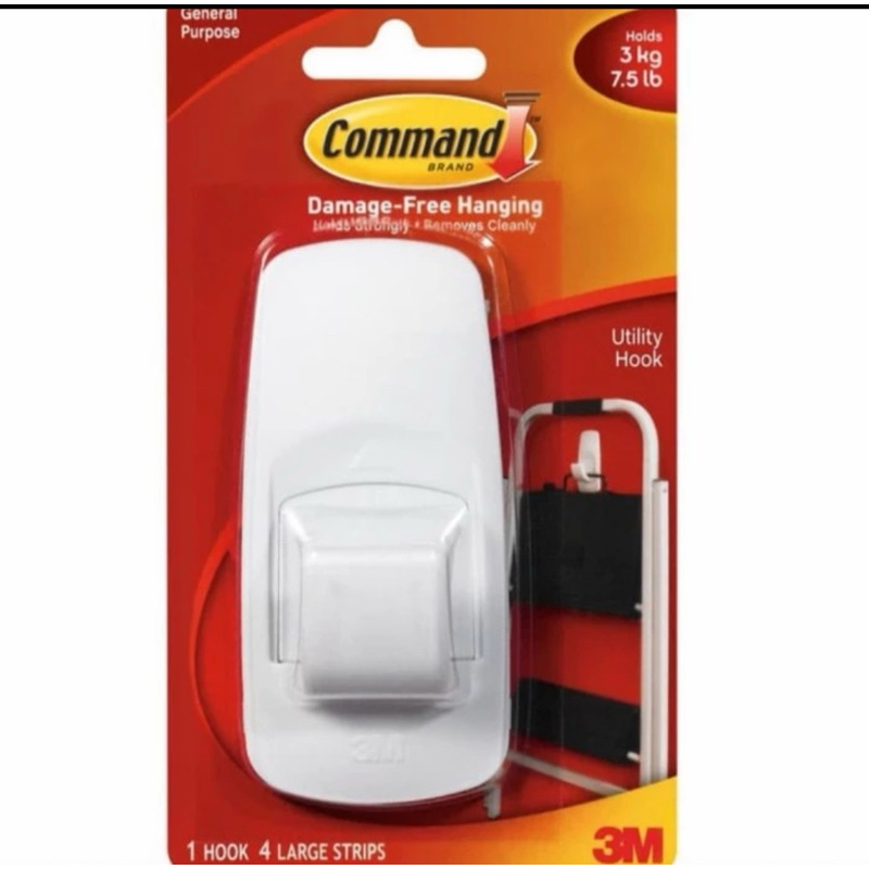 3M Gantungan serba guna jumbo Hook 17004/17004ANZ Command 3kg