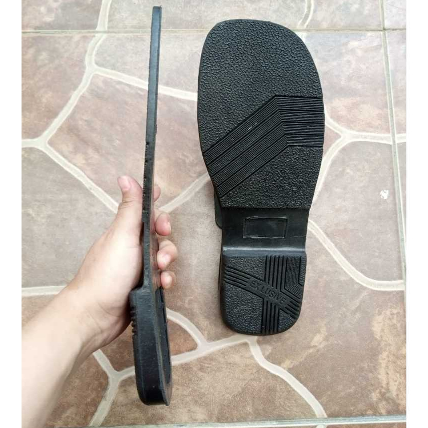Sol potong outsole sandal cewek cowok dewasa bahan karet mentah asli anti slip