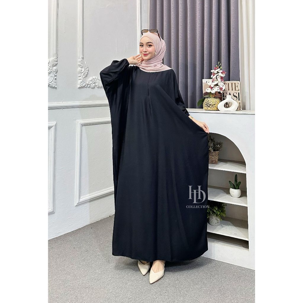 NEW KAFTAN ABAYA POLOS WARNA BURGUNDY TWILL ORI 100% / BAJU KELELAWAR/KAFTAN WANITA / KAFTAN DRESS