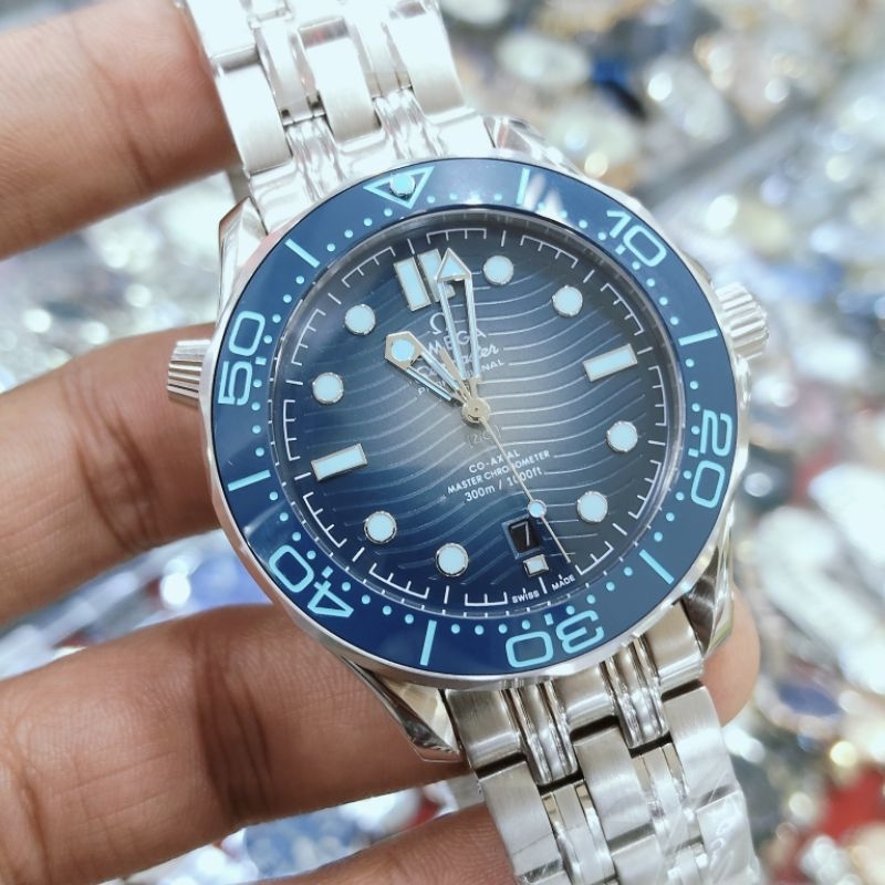 OmegaSeamaster*Automatic Summer Blue Jam Tangan Ori Jpn