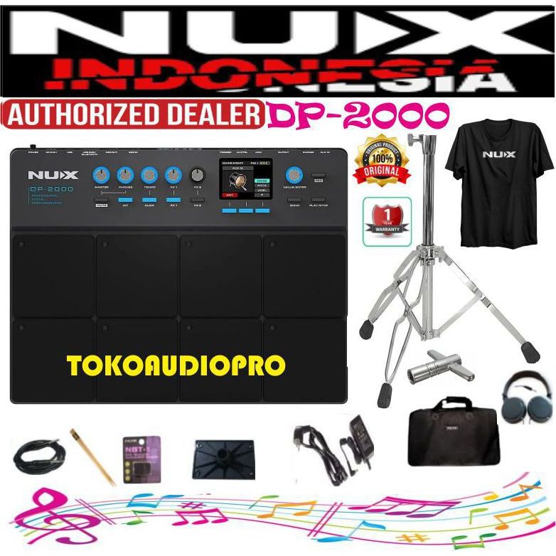 Nux DP2000 Percussion Pad Nux DP-2000 Drum Pad + Stand