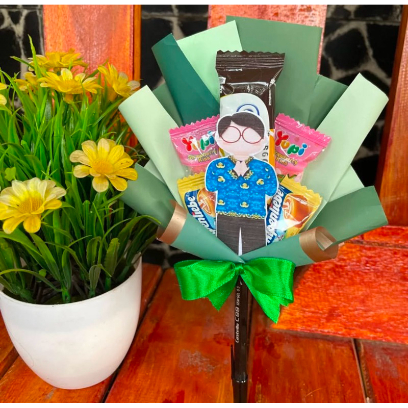 buket hari guru/Bucket snack/permen