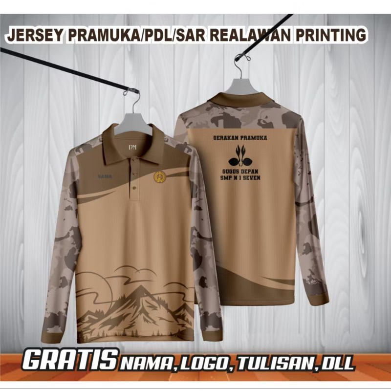 Jersey Pramuka printing kaos Pramuka Baju Baju Pramuka PDL Pembina ( Bisa Satuan )