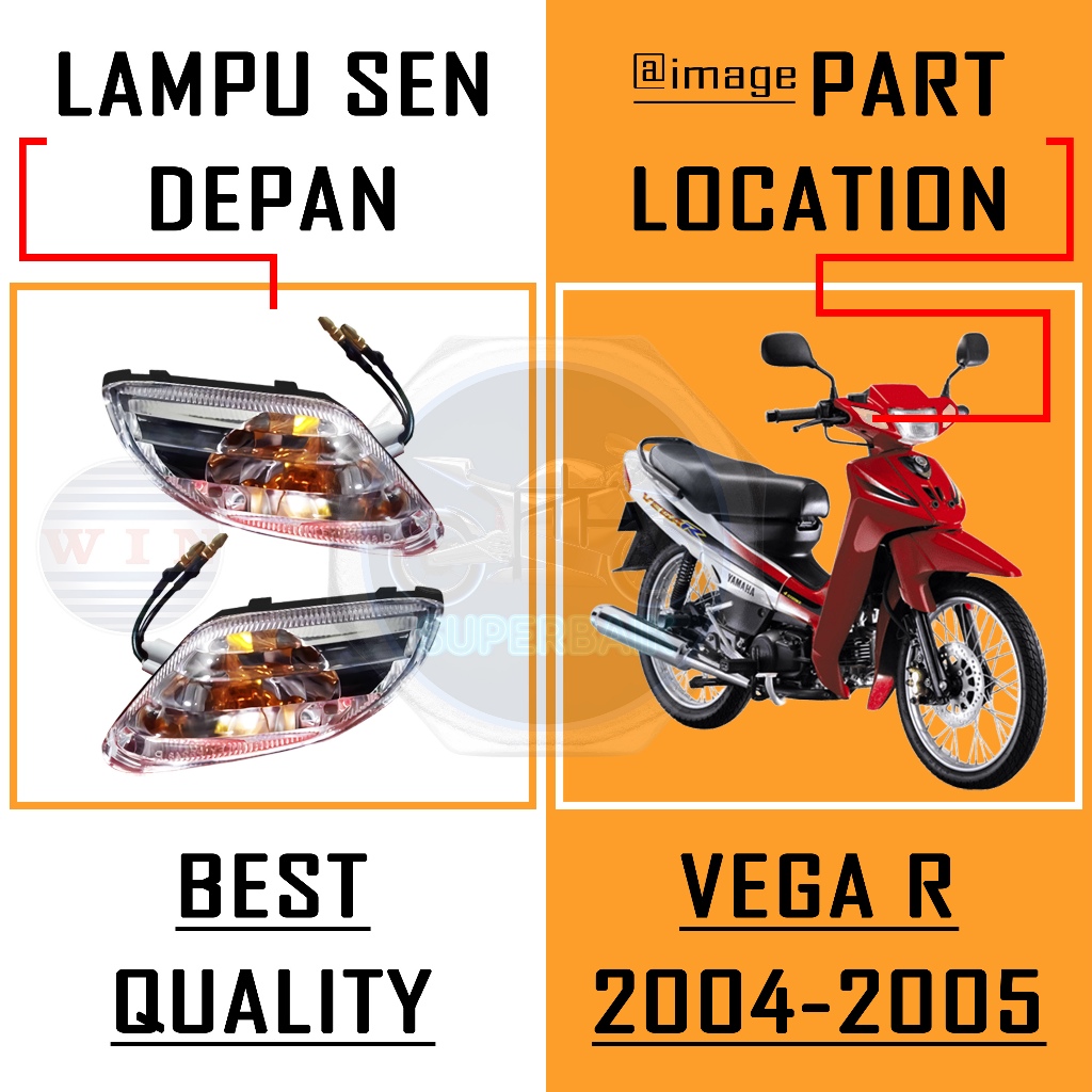 Lampu Sen Assy Depan Vega R 2004-2005 Merk WIN / Lampu Sein Riting Depan Vega R Original WIN