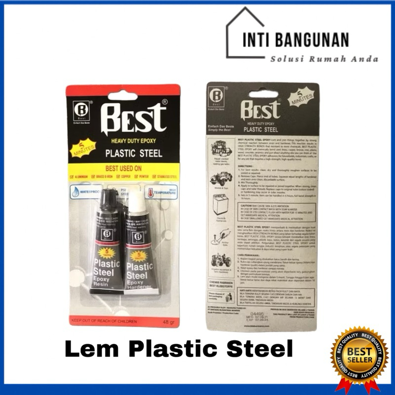 

Lem Plastic Steel Best 5 Menit 48gr Epoxy Adhesive Besi Hitam Putih