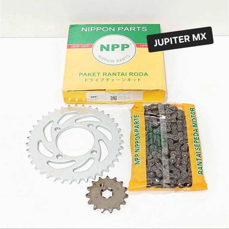Ger Gear Gir Set Paket Jupiter MX Jupitermx Lama Old 39T-15T/428H-112L Merk NPP