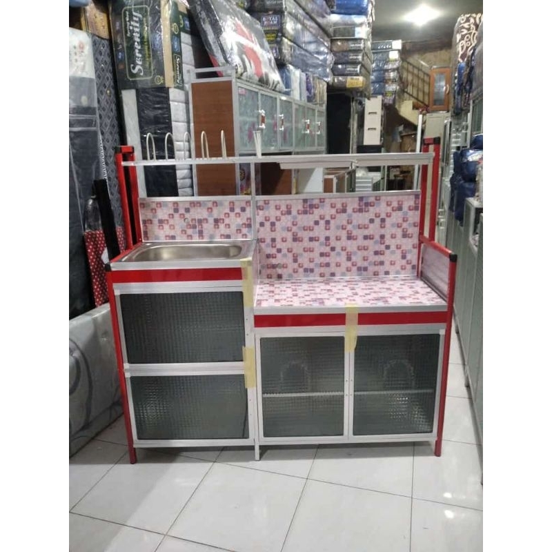 RAK CUCI PIRING WASTAFEL CT RAK SERBAGUNA KACA SAUSAN