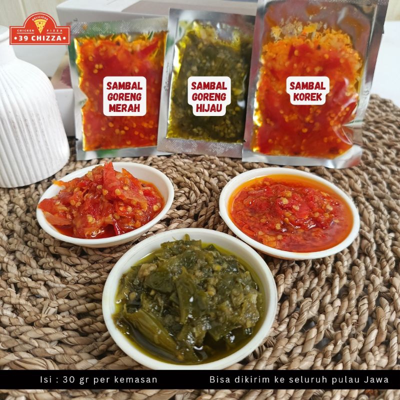 

39 CHIZZA Sambal Sachet Sambal Korek Sambal ijo Sambal Goreng Sachet isi 30 gram