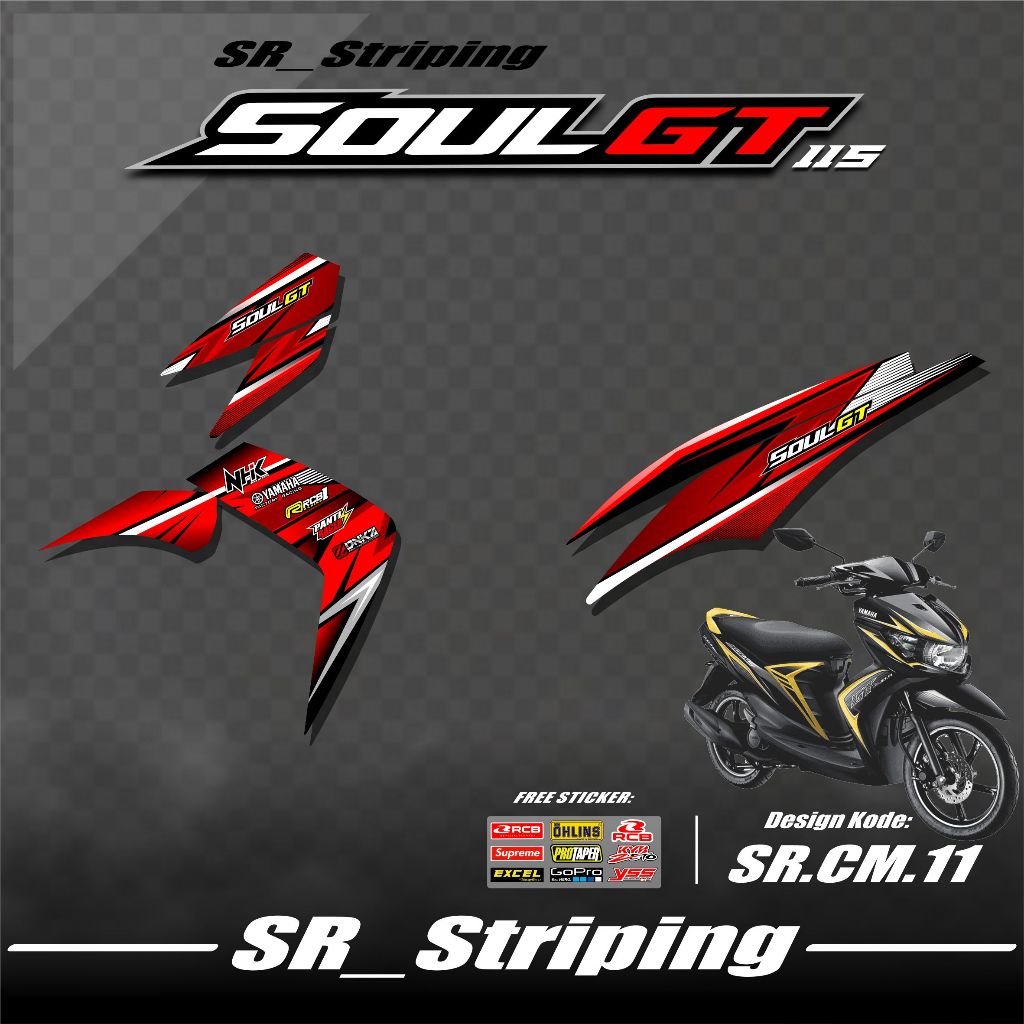 Striping Soul GT 115 / Stiker Soul GT 115 / Variasi Soul GT 115 / Sticker Setiker Stiker List Varias