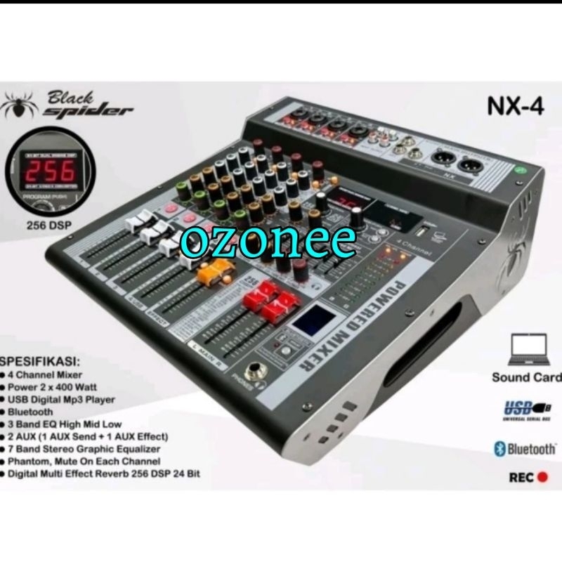 Mixer Black Spider NX4 Mixer 4 Channel NX 4 Original