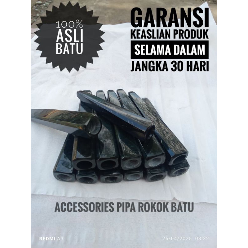 aksesoris batu black Jade pipa Model Cutting Petak Original Asli Aceh