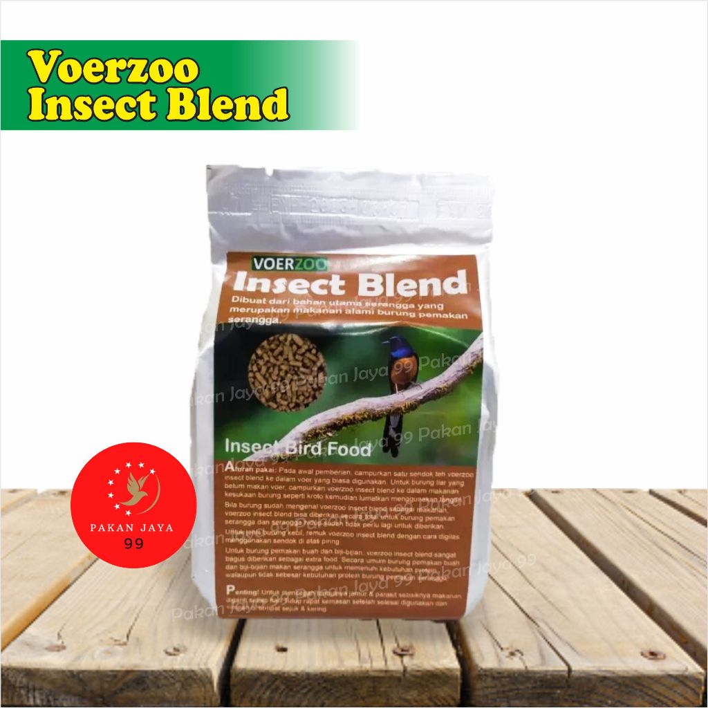 VOERZOO INSECT BLEND 225 GRAM PAKAN BURUNG PEMAKAN SERANGGA TINGGI PROTEIN BURUNG MURAI KACER CENDET