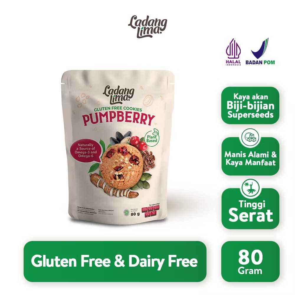 

Pumpberry Mini Bites 80g - Ladang Lima Cookies Gluten Free With Protein