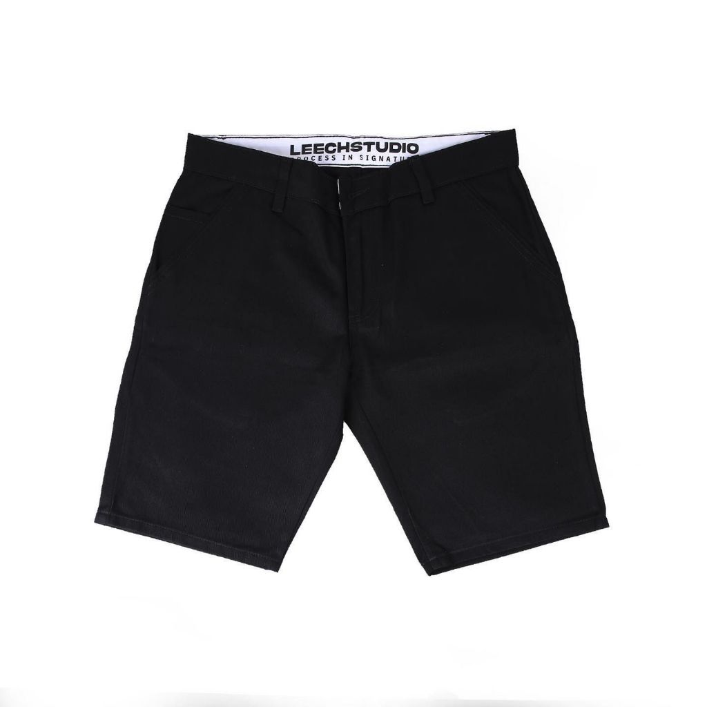 Leech.Co Pants - Chino Short Pants Oversize Black | Chino Pants | Celana Chino | Celana Pria | Celan