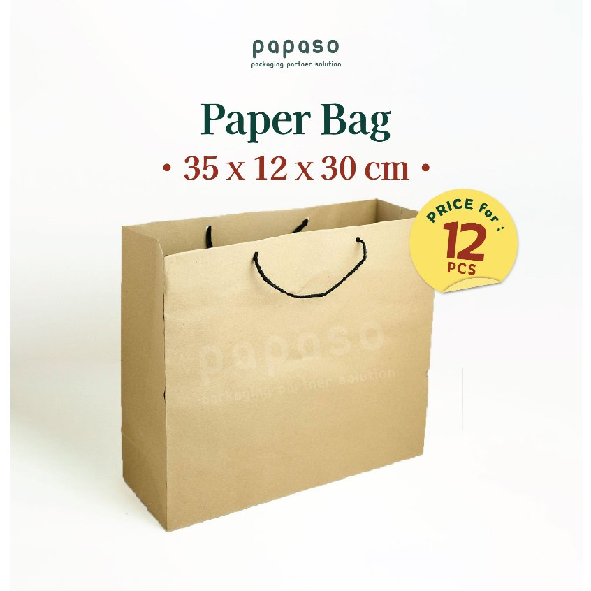 

Kraft Paper Bag 35x12x30 cm / Tas Kertas / Kantong