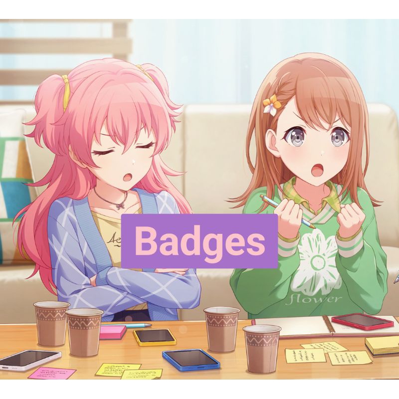 [Official Merch] Glitter & Square Badge Project Sekai — Baca Deskripsi