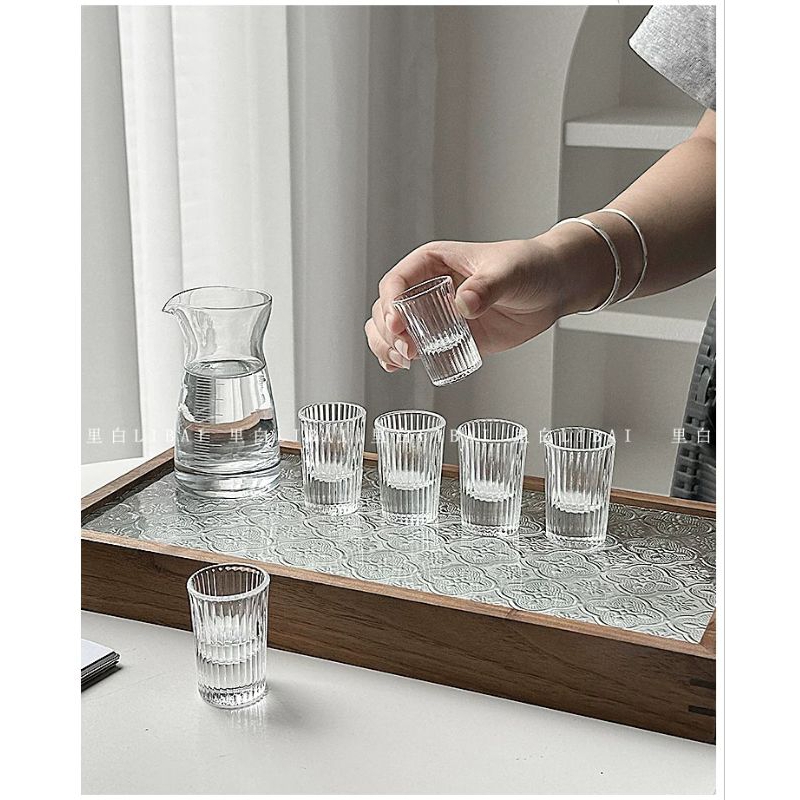 Gelas Kaca Mini Jx5024 | Gelas Kaca Mini Aesthetic | Gelas Kaca Mini Unik | Gelas Kaca isi 6pcs