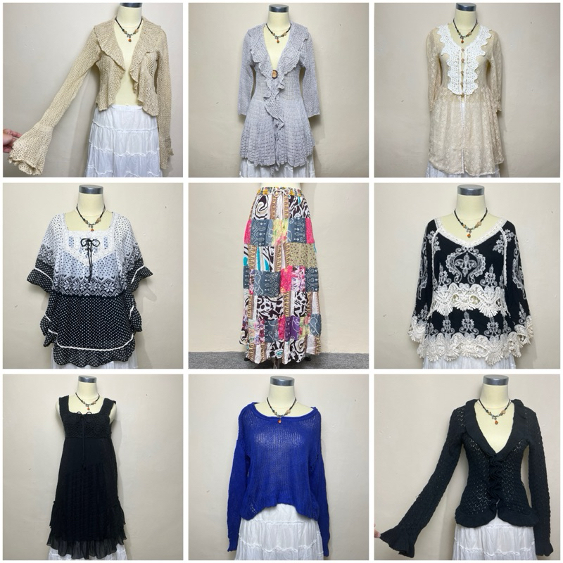 [UPDATE] Preloved Y2k / Vintage / Fairy core / Cottagecore / Coqutte / Aestetic / Gotic ( Top, atasa
