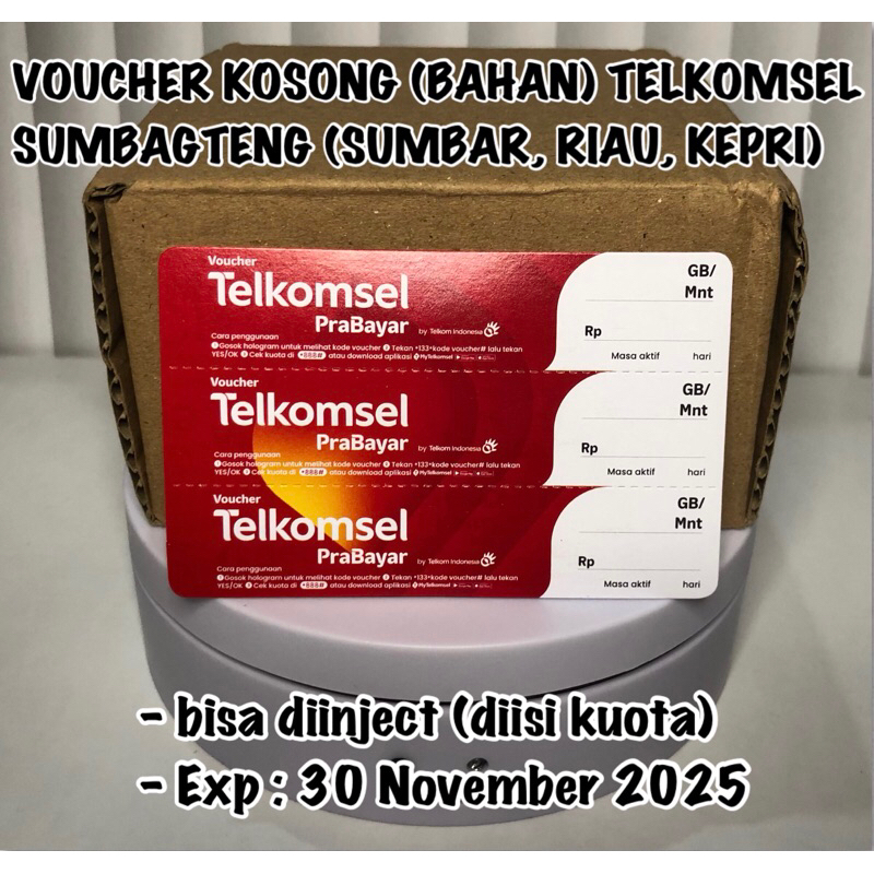 Voucher Kosong Telkomsel Sumbagteng (Riau, Sumbar, Kepri) - 1 SN