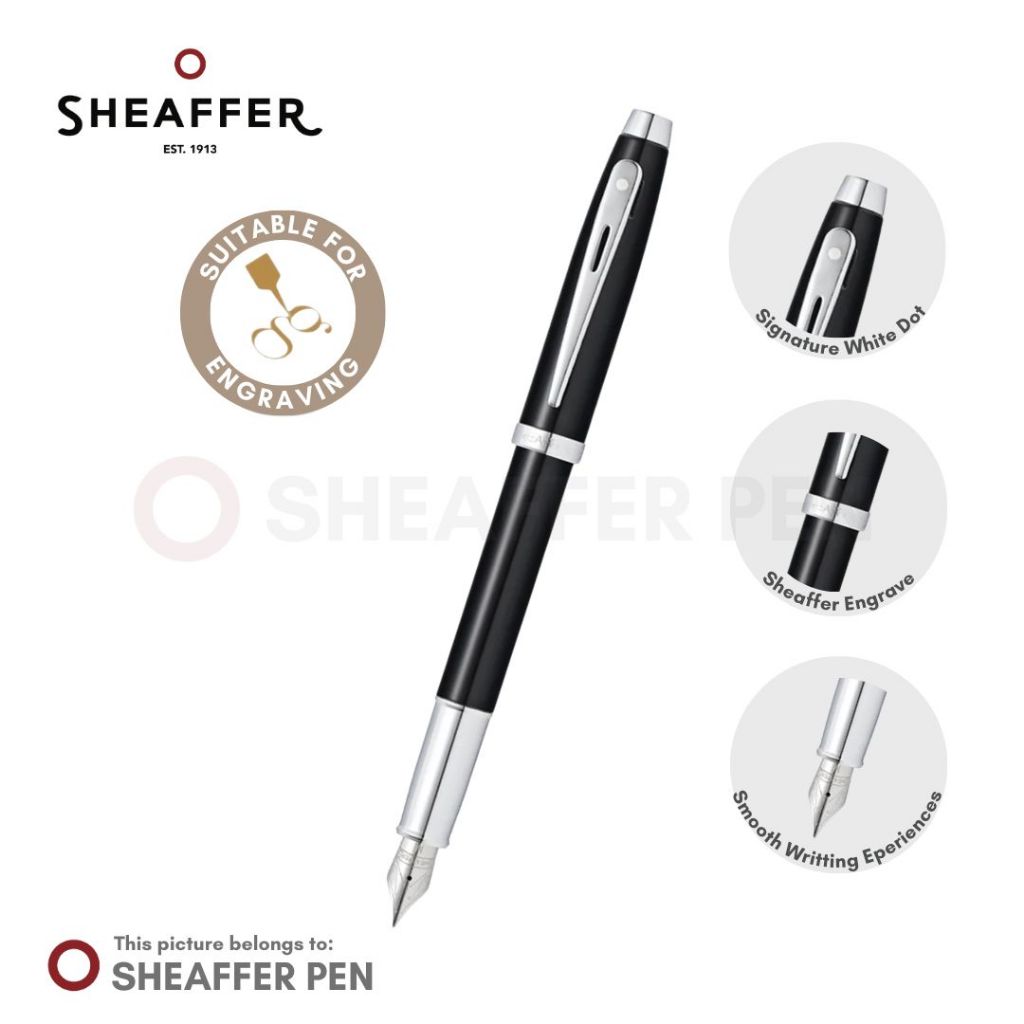 

Sheaffer® 100 Glossy Black Lacquer Fountain Pen