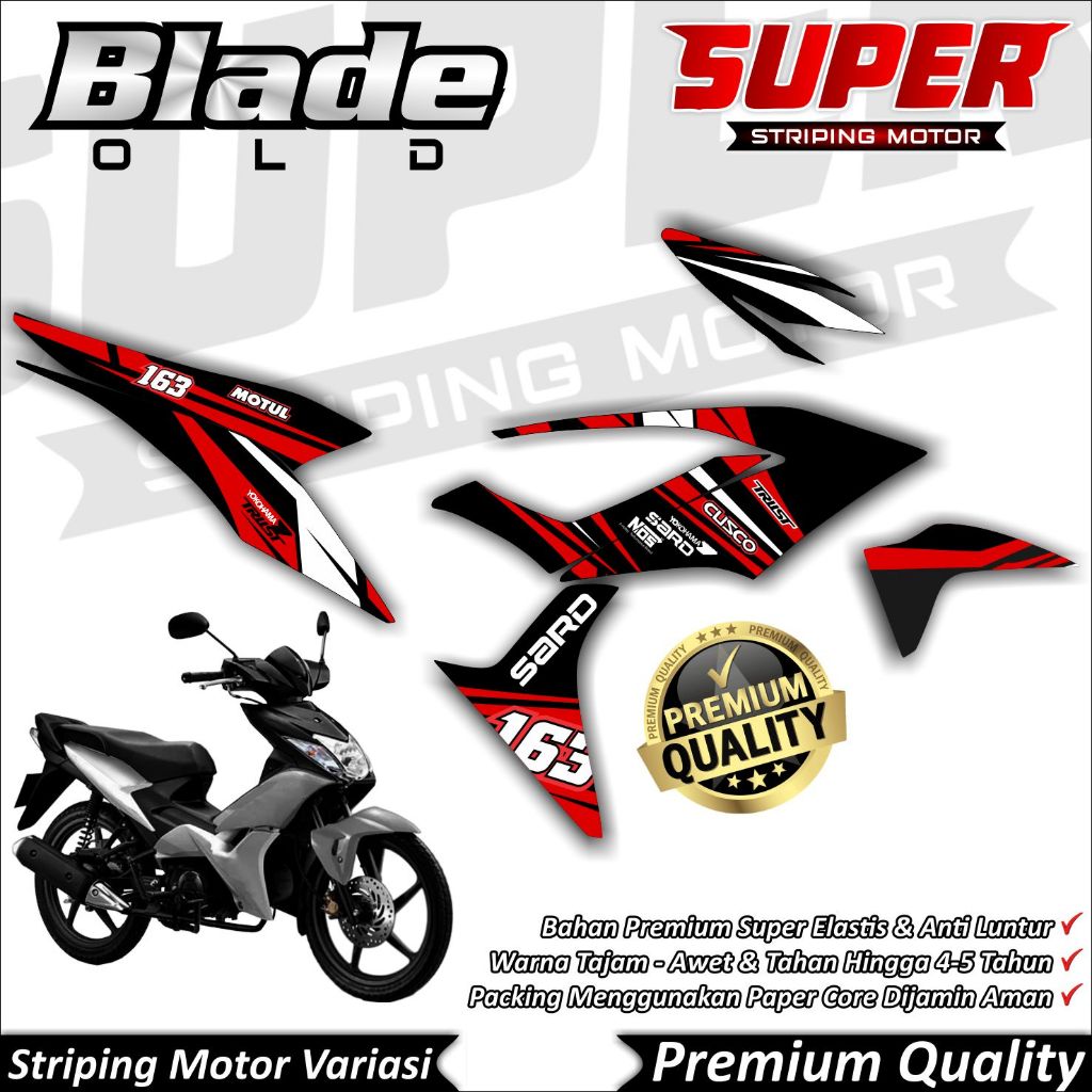 Stiker Blade Old Anti Luntur keren Striping Blade Old Striping Honda Blade Old Racing