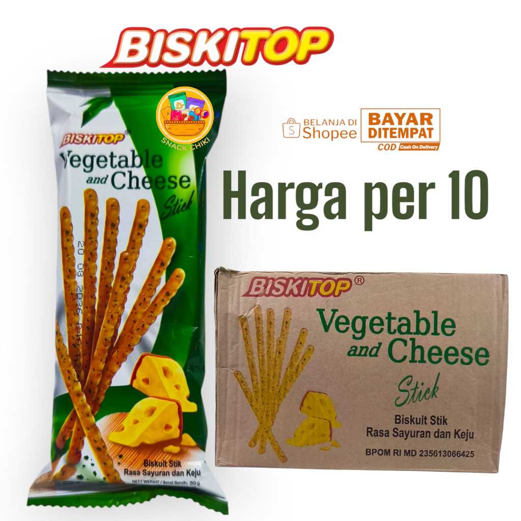 

BISKITOOP VEGETABLE and CHEESE STICK HARGA PER 10 PCS