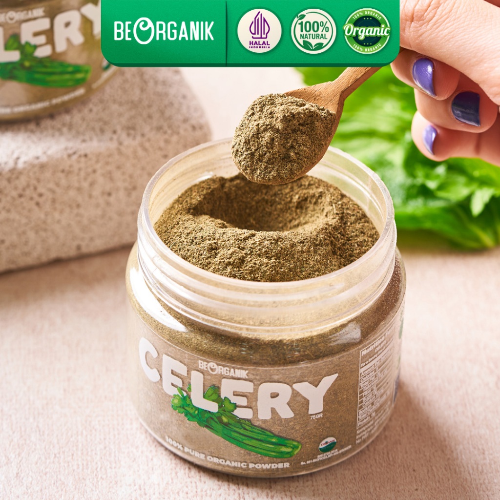 

Beorganik Pure Celery Powder / Seledri Bubuk Asli Organik 75gr