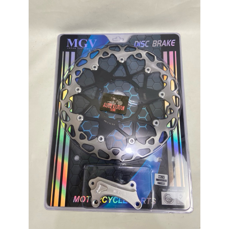 disk piringan cakram depan crf lebar plus breket MGV pnp piringan cakram crf supermoto MGV floating 