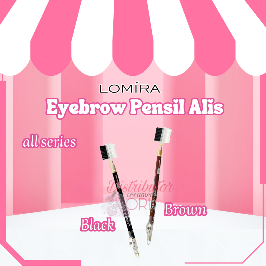 LOMIRA EYEBROW PENSIL ALIS / LOMIRA EYELINER PENCIL ALIS 2IN1 WHITE & BLACK