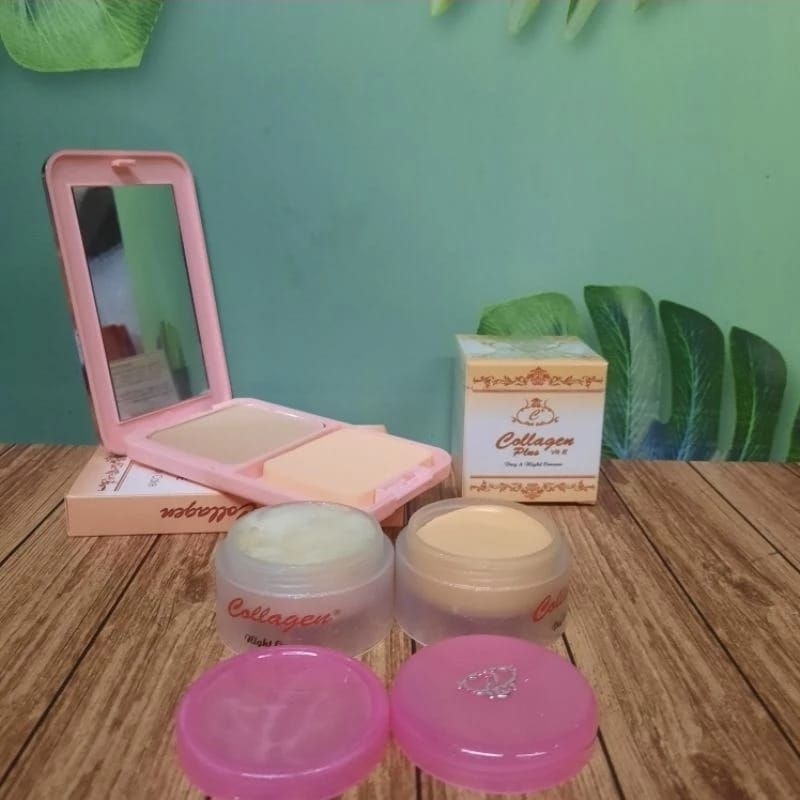 paket cream dan bedak twc collagen