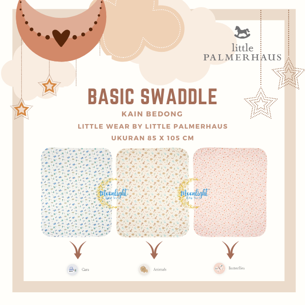 Basic Swaddle Little Wear By Little Palmerhaus 85 x 105cm | Kain Bedong Untuk Bayi