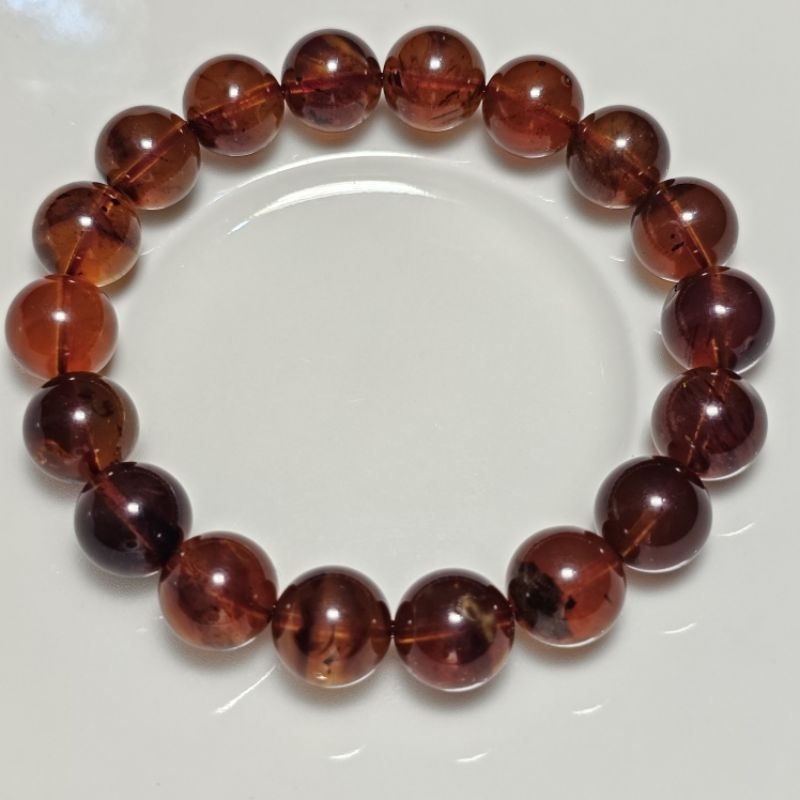 gelang red tea amber taxol 11.2-11.5mm