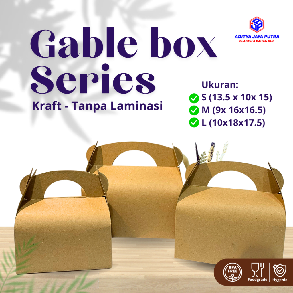 

Gable Box Hampers Souvenir Gift Pack Snack NON LAMINASI