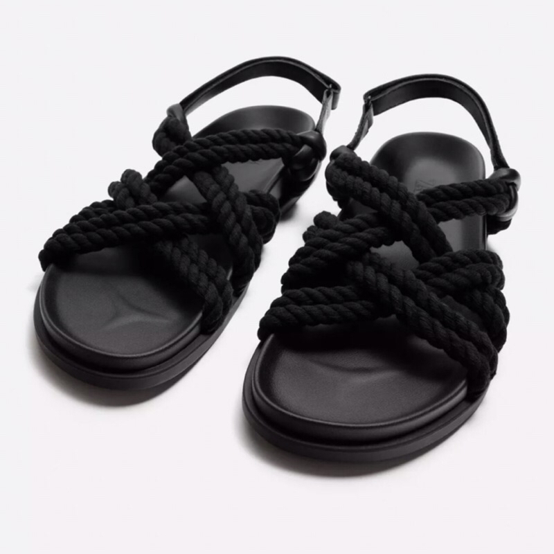 ZARA Men Sandal Rope Sendal Gunung Pria Black