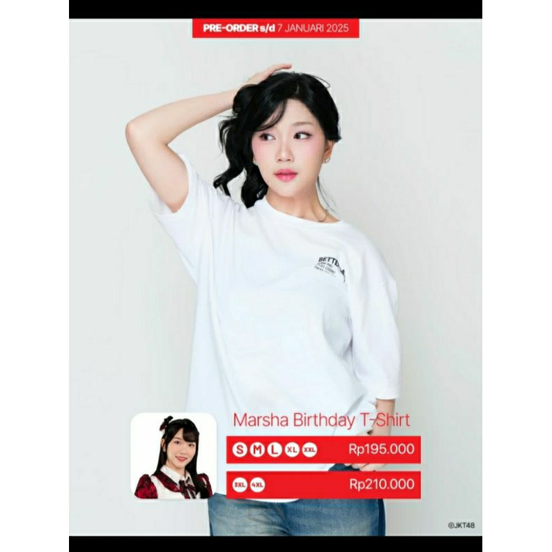 jkt48 birthday t-shirt marsha lenathea 2025
