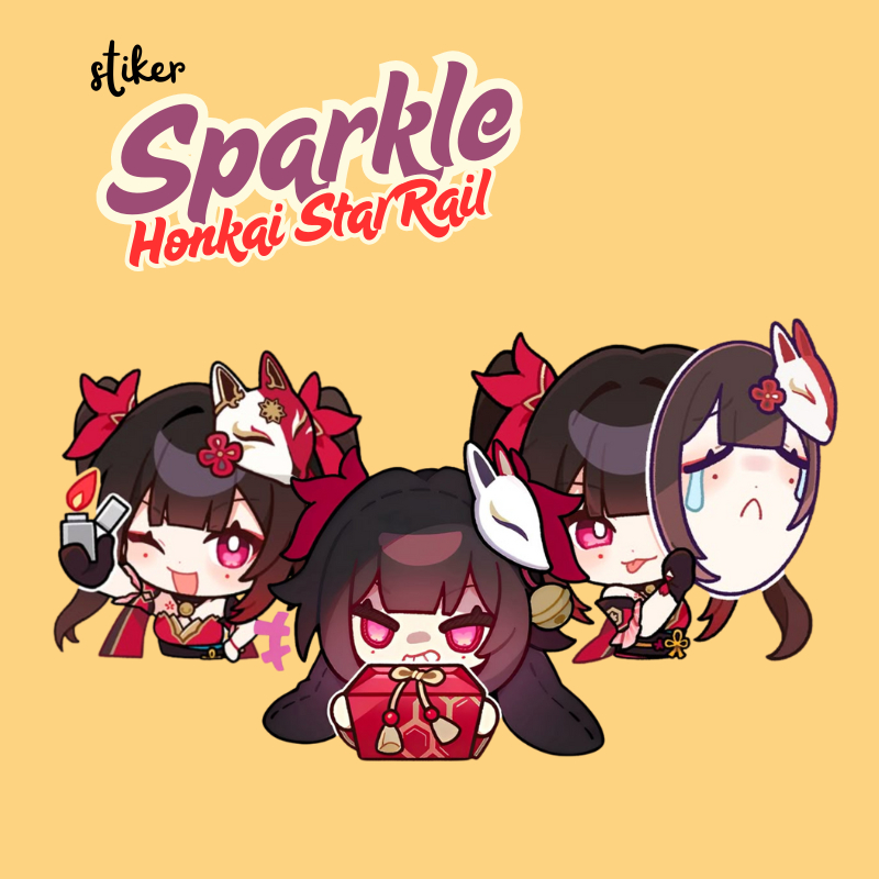 

STIKER SPARKLE HSR | STICKER SPARKLE HONKAI STAR RAIL 7 CM VINYL GLOSSY ANTI AIR