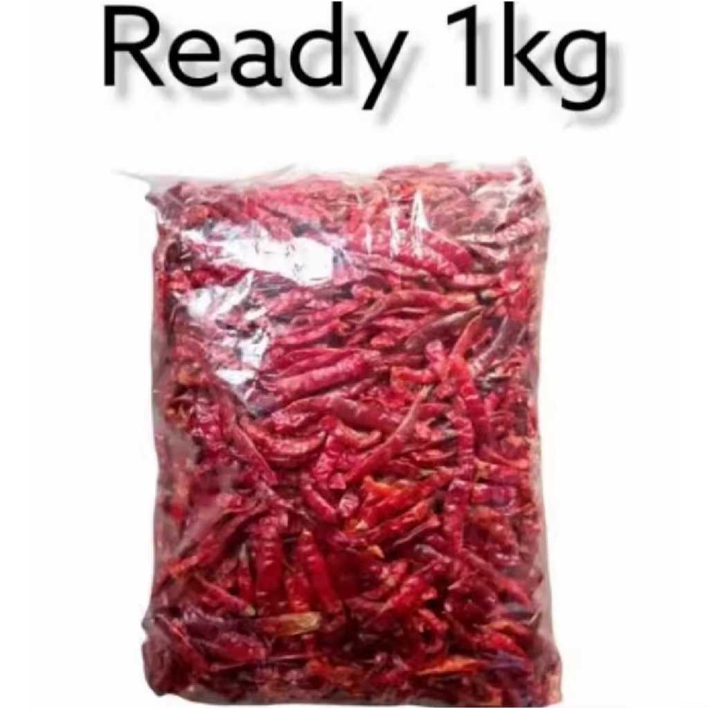 

Cabai Kering / Cabe Kering Teja India Grade A 1kg Tanpa Tangkai Super Pedas