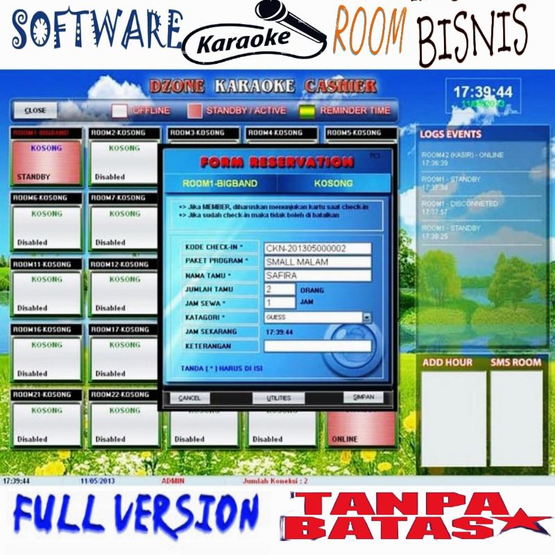 SOFTWARE KARAOKE UNTUK ROOM BISNIS (Cashir,server,Room Client, Control)
