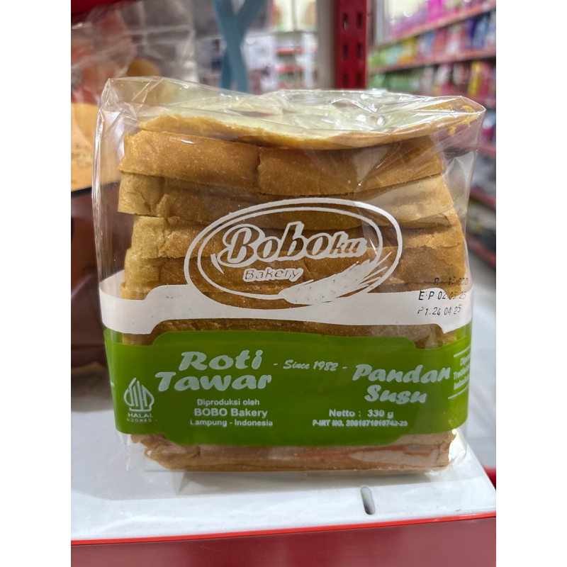 

ROTI TAWAR PANDAN SUSU BOBO