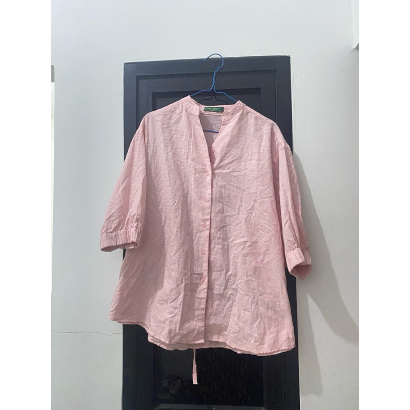 Kemeja wanita pink - Point One (Preloved)