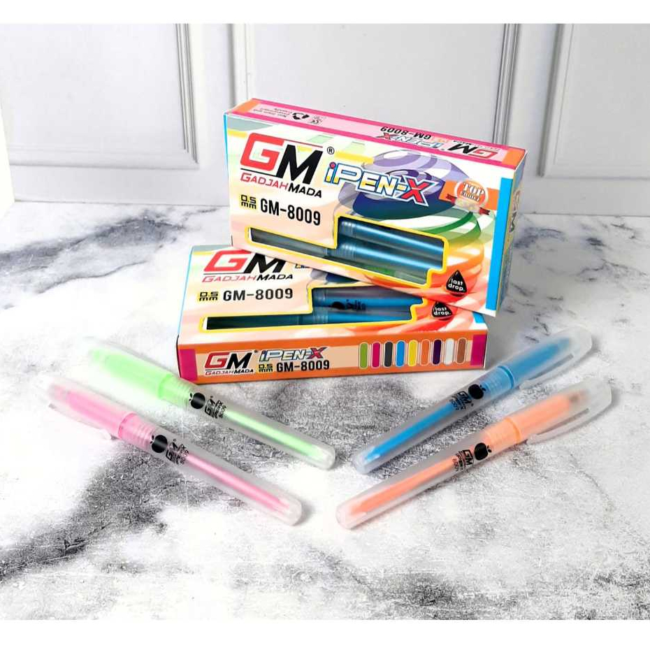 

Harga Grosir 1kotak /12pcs Pulpen iPEN-X 0.5mm GM-8009 GADJAH MADA