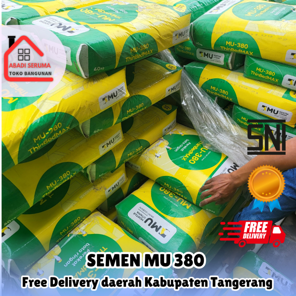 TERMURAH / SEMEN MU 380 / SEMEN MORTAR UTAMA 380 / SEMEN / SEMEN LEM HEBEL / SEMEN SNI / SEMEN 1 SAK
