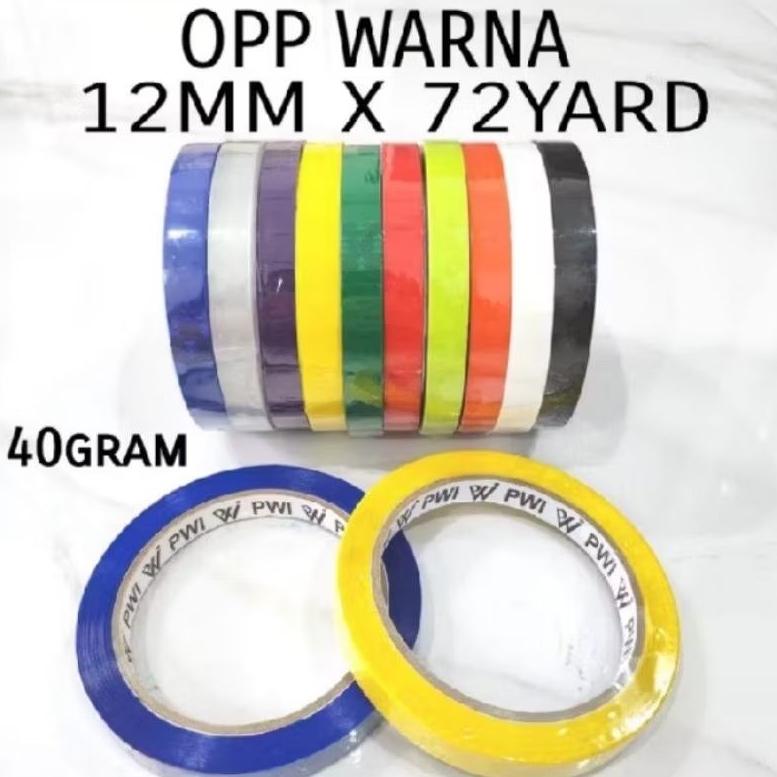 

Isolasi Warna Warni / Lakban Warna Warni UK 12mm x 72yard