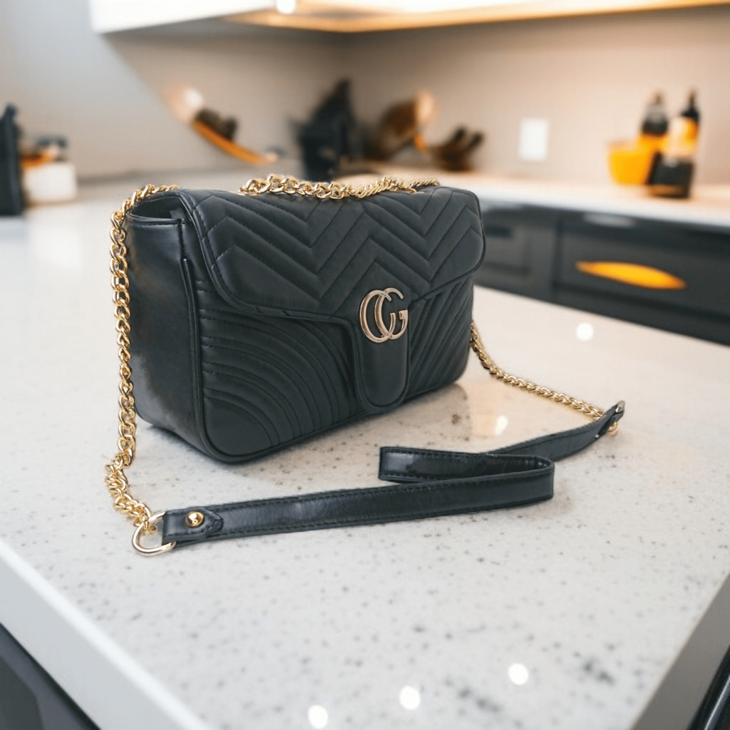 Tas Selempang Wanita Marmont Besar Pattern Love Tali Bahu Rantai Korean Style