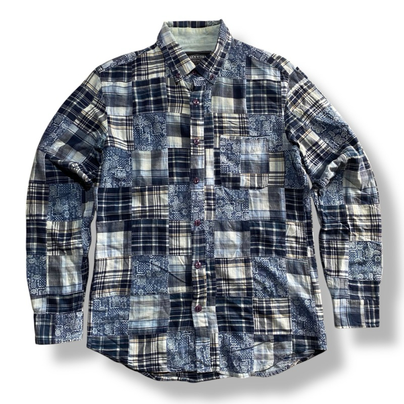 Frizmworks Paisley Bandana Patch Work L/S Button Shirt