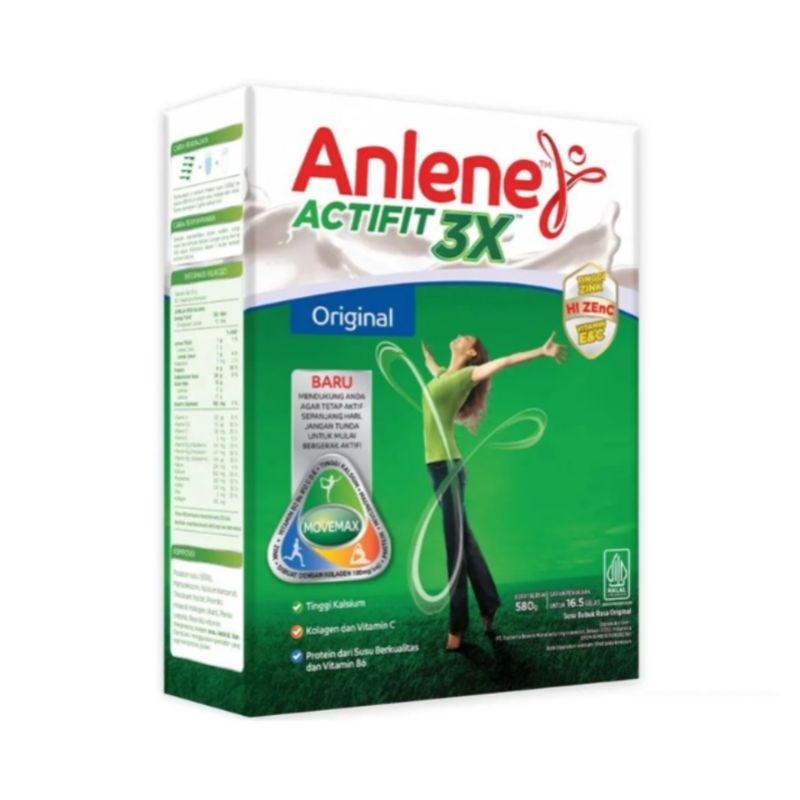 

Anlene Actifit 3x Original Susu Bubuk Dewasa 580gr